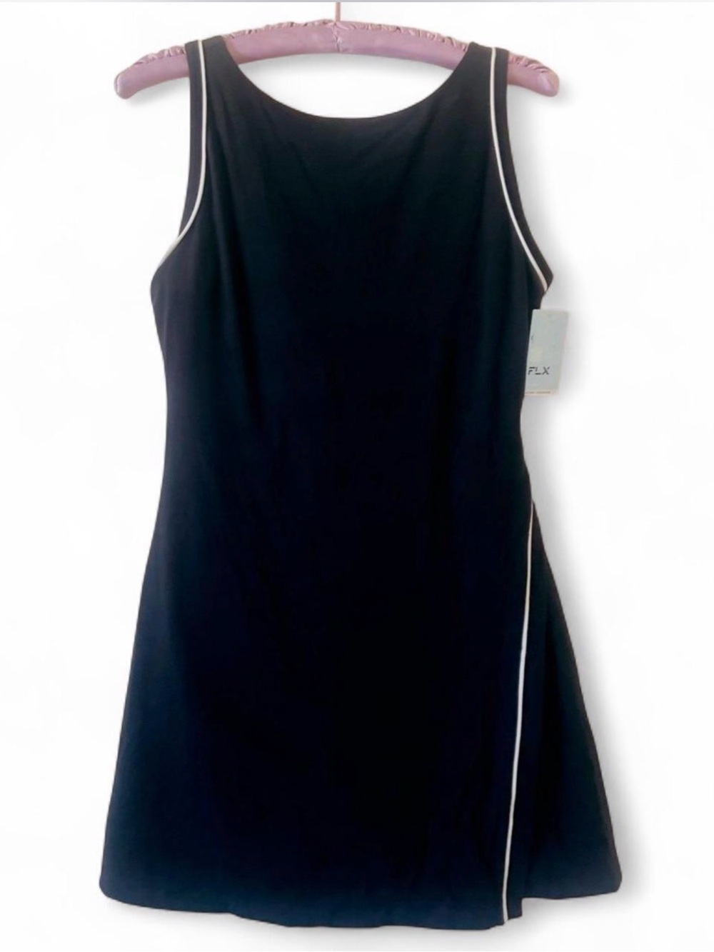 FLX-Black Sleeveless Skort Dress with Built-in Inner Shorts Size M (NWT)